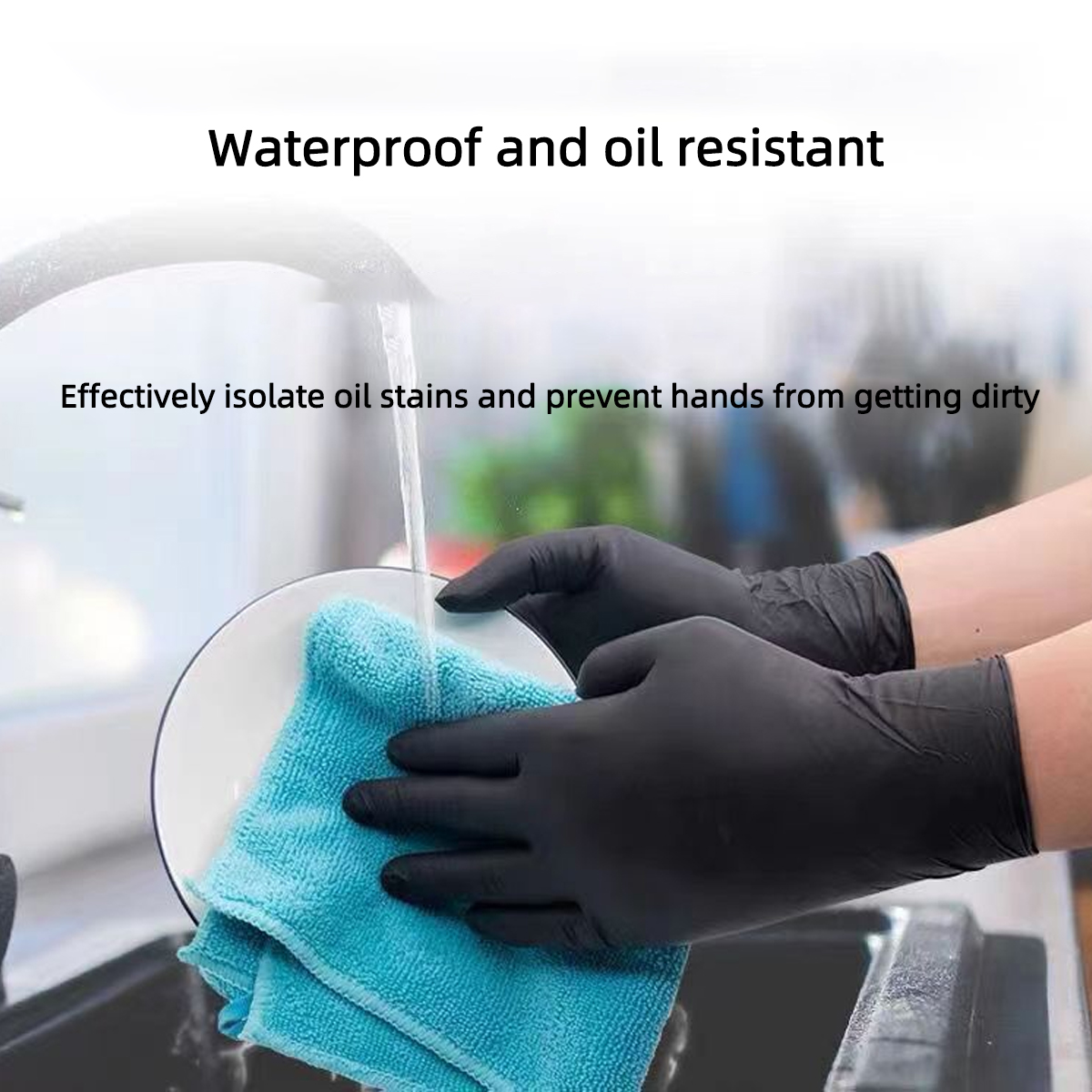 20/50/100pcs Black Vinyl Glove - Rubber Glove Cleaning ulasan dan harga