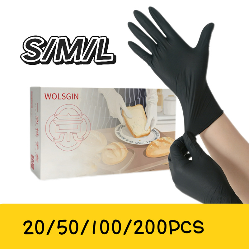 10/50/100/200 Black Disposable - Rubber Glove Cleaning ulasan dan harga