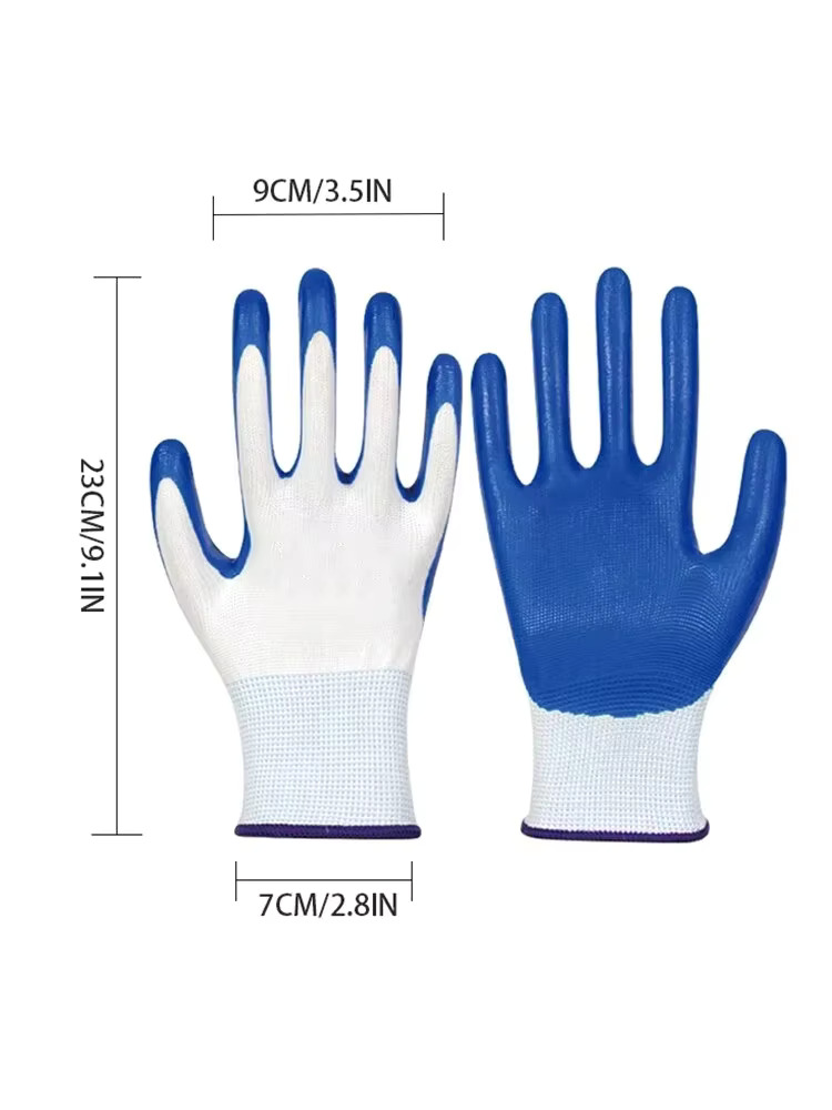 3 Pairs Of Non-slip Wear-resis - Nitrile Mechanic Glove ulasan dan harga