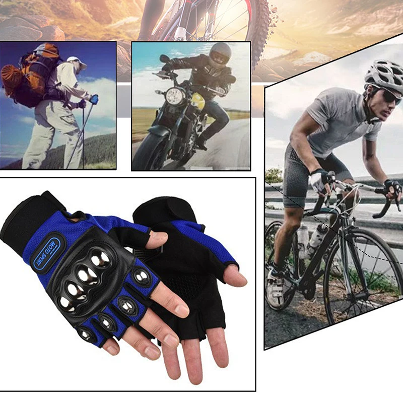 Half Finger Protective Motorcy - Motorcycle Glove Knuckle ulasan dan harga