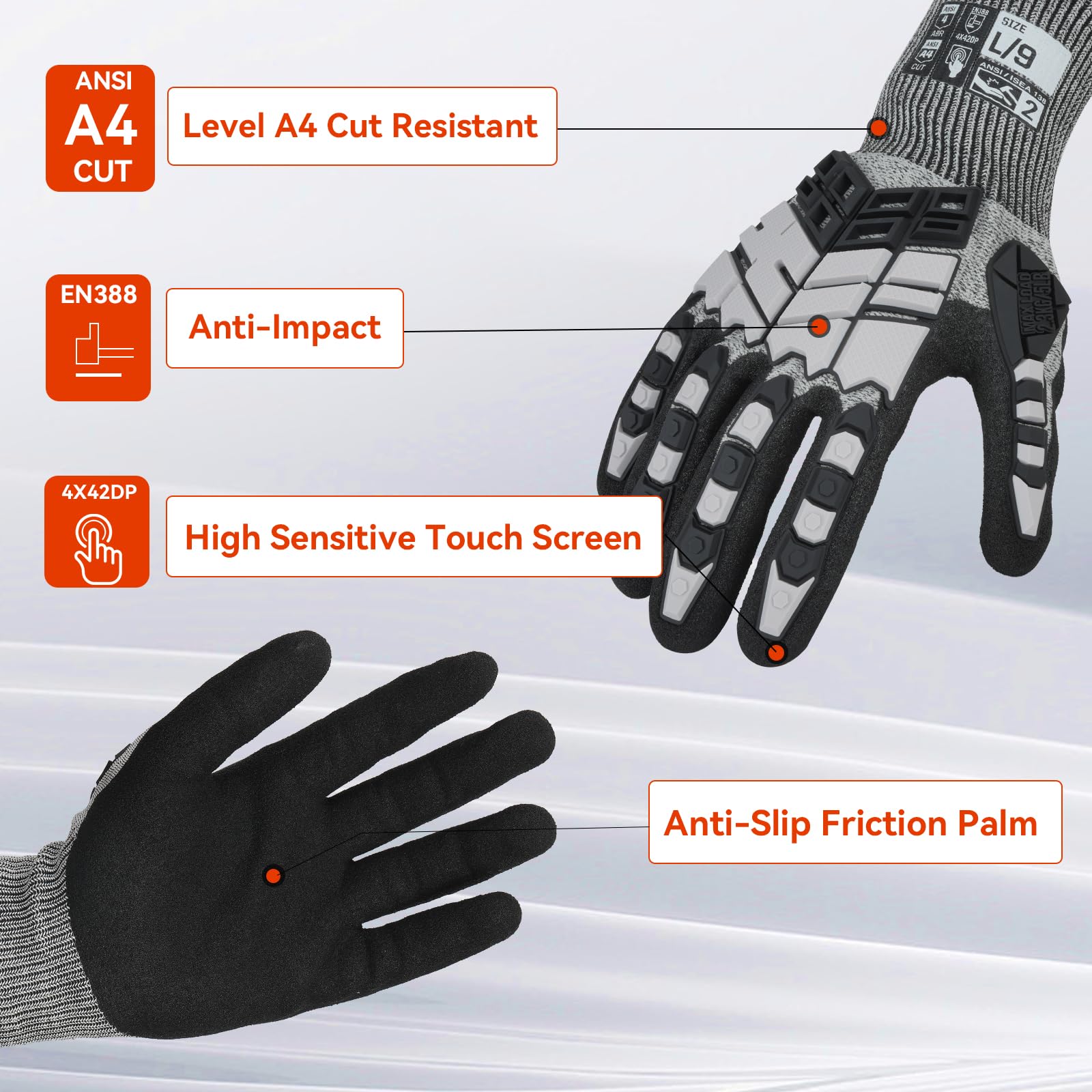 Anti-Impact Gloves With Cut-Re - Work Glove Impact ulasan dan harga