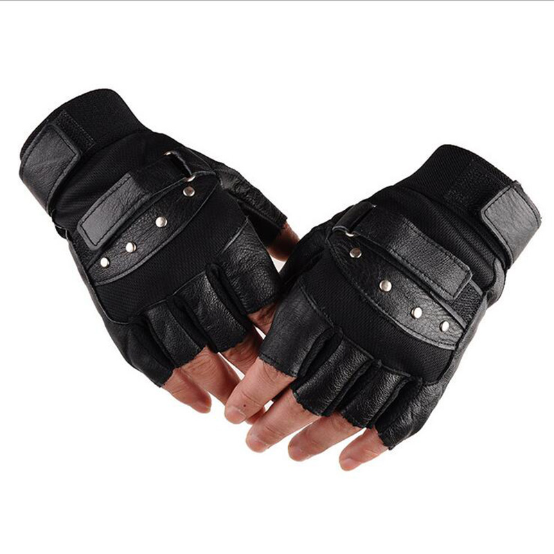 Men's Half Finger Leather Fitn - Workout Glove Gym ulasan dan harga