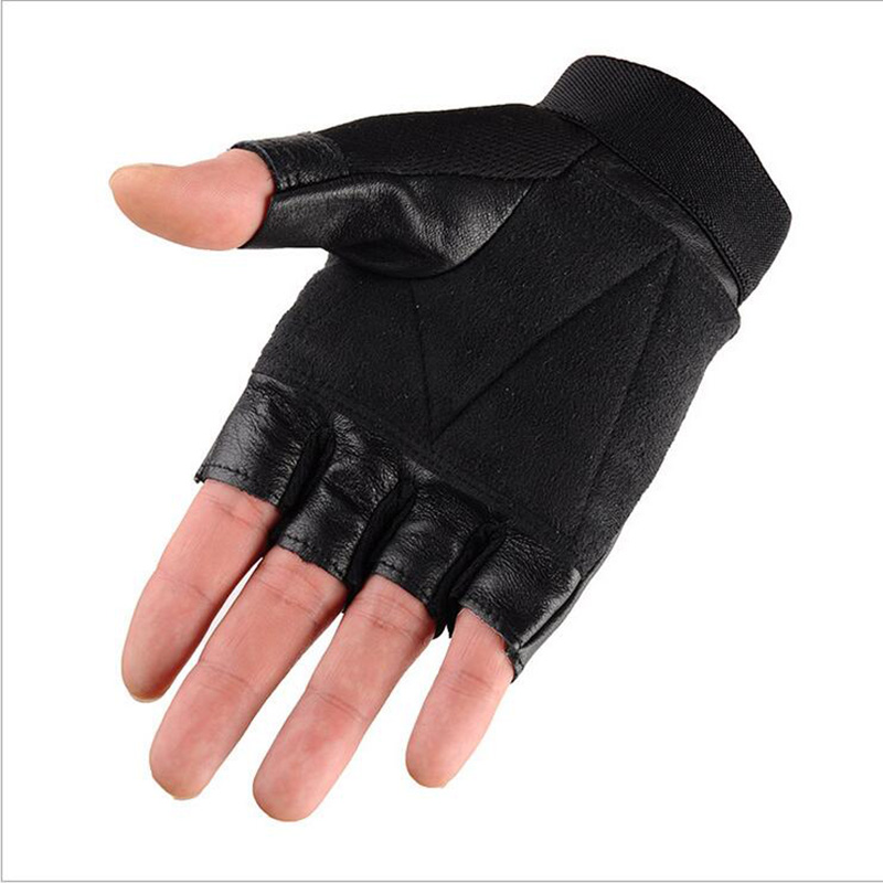 Men's Half Finger Leather Fitn - Workout Glove Gym ulasan dan harga