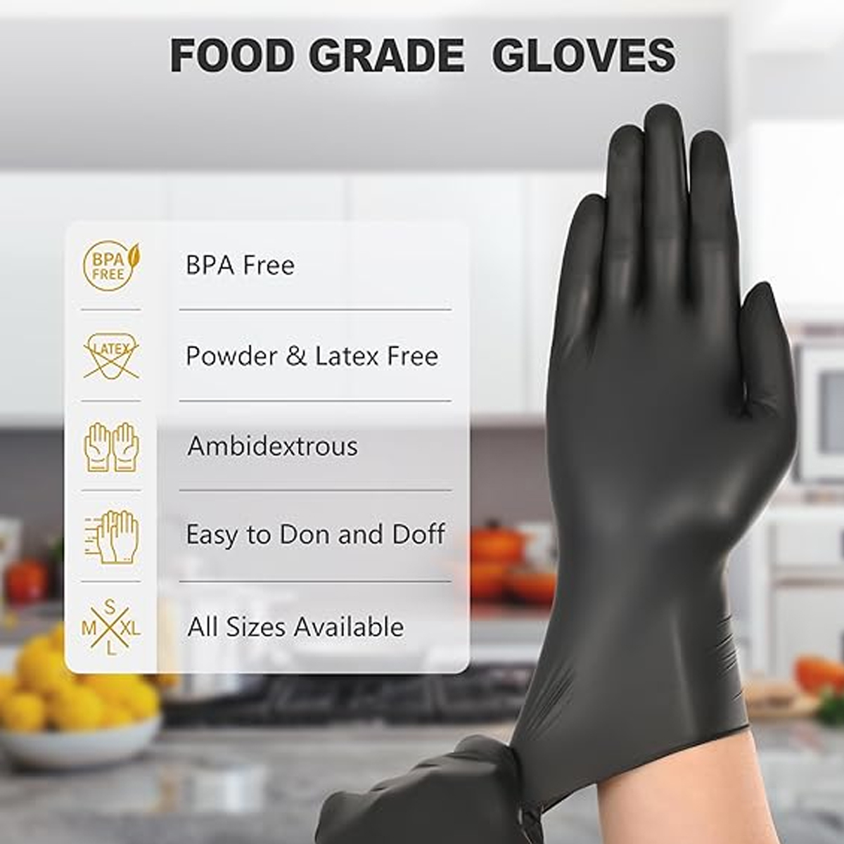Heavy-Duty Black Disposable Ni - Latex Disposable Glove ulasan dan harga
