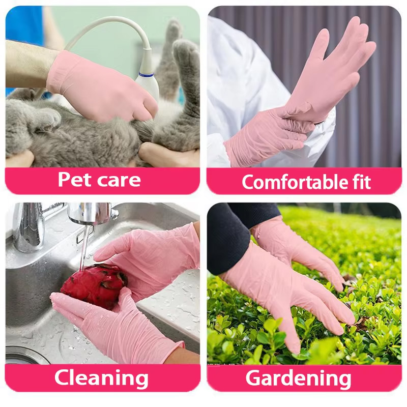 20/50/100/200 Pink Disposable  - Rubber Glove Cleaning ulasan dan harga