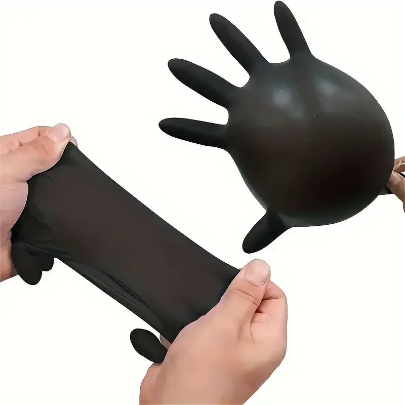 1/100pcs Disposable Black Glov - Latex Disposable Glove ulasan dan harga